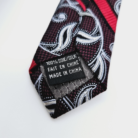 ENRO | 100% silk filigree & stripe neck tie - Picture 5 of 5